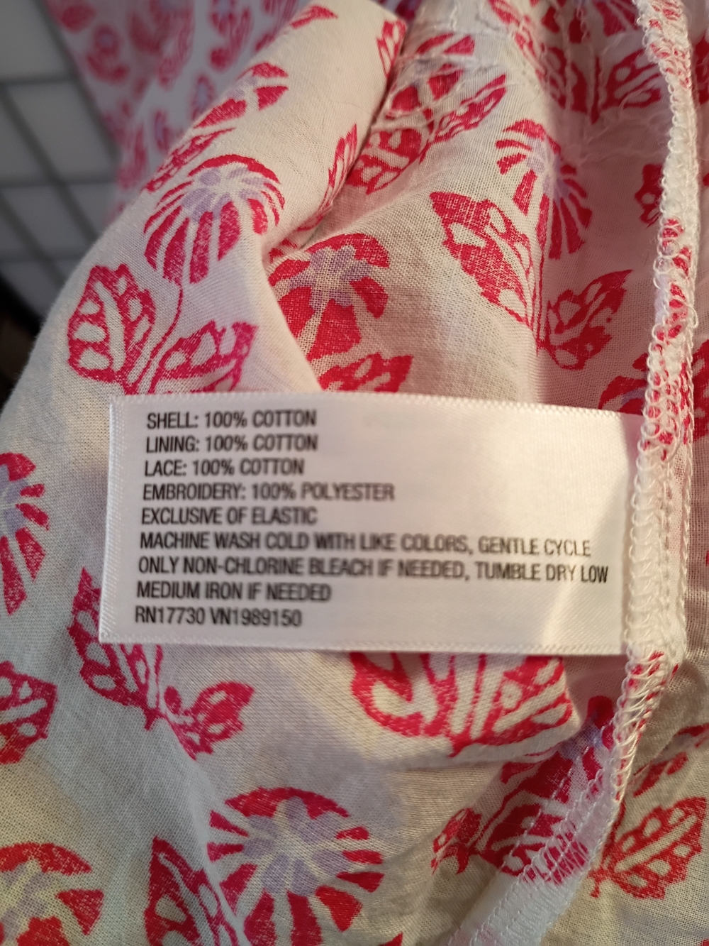ROLLER RABBIT x Target Women’s White and Red Floral Tiered Maxi Dress - Picture 7 of 14